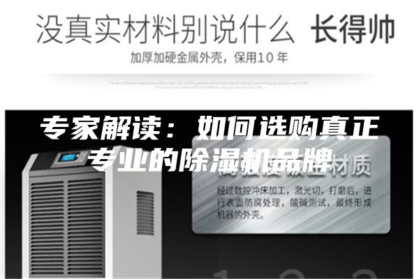 專家解讀：如何選購真正專業(yè)的除濕機(jī)品牌