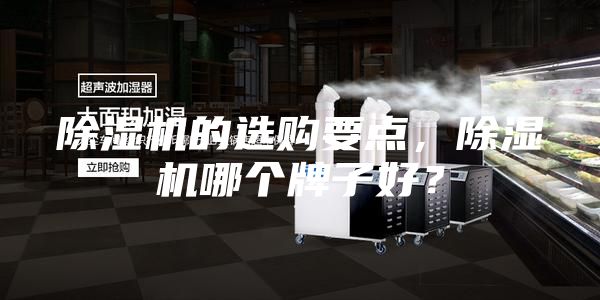 除濕機的選購要點，除濕機哪個牌子好？