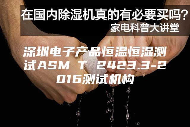 深圳電子產(chǎn)品恒溫恒濕測試ASM∕T 2423.3-2016測試機構